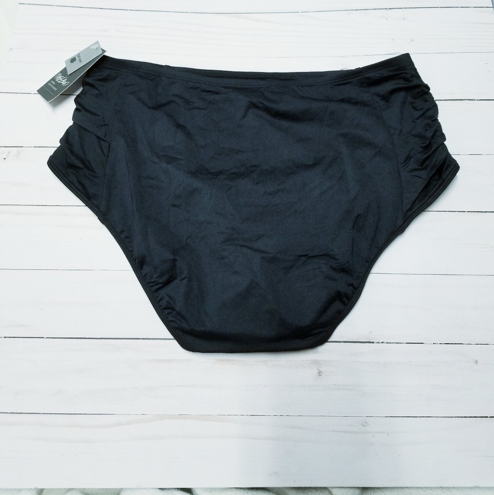 ✔SOLD✔High Waist Gathered Sides Bikini Bottoms - Picture 2 of 5